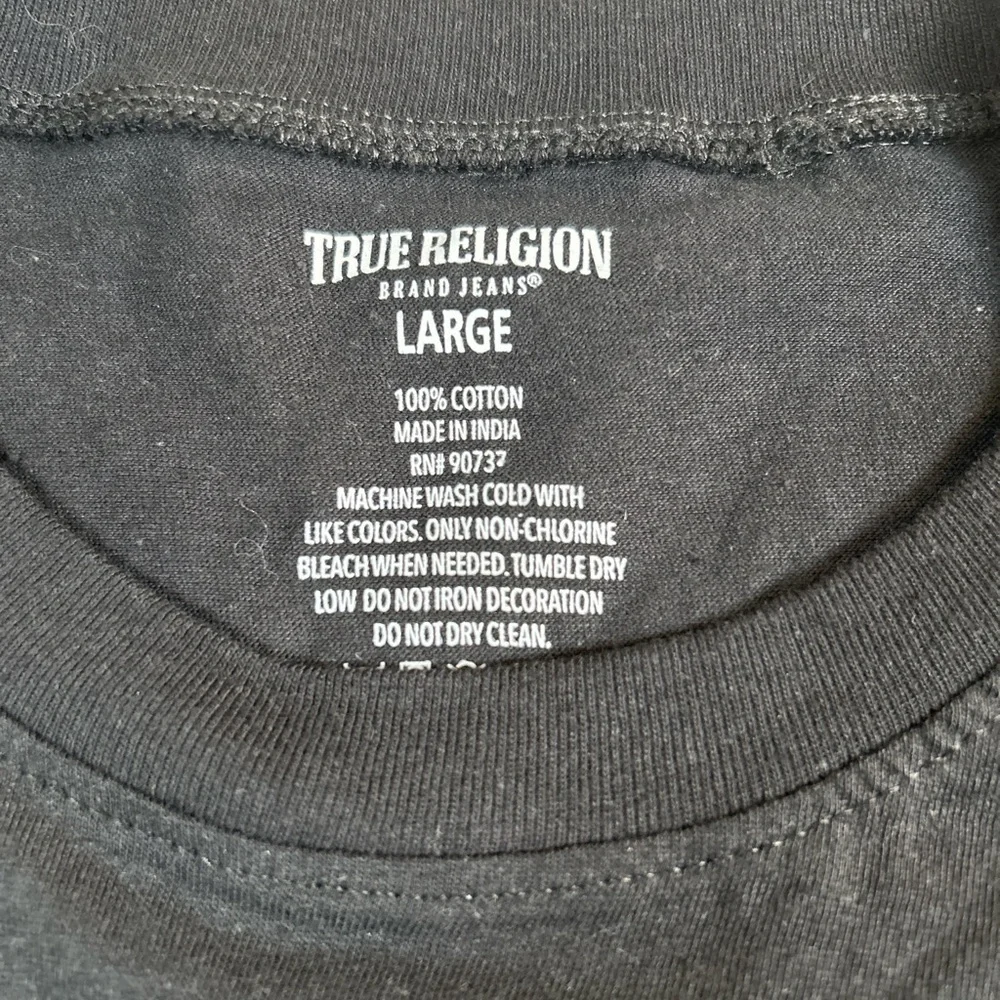 True Religion Black Tee with Gold Accents